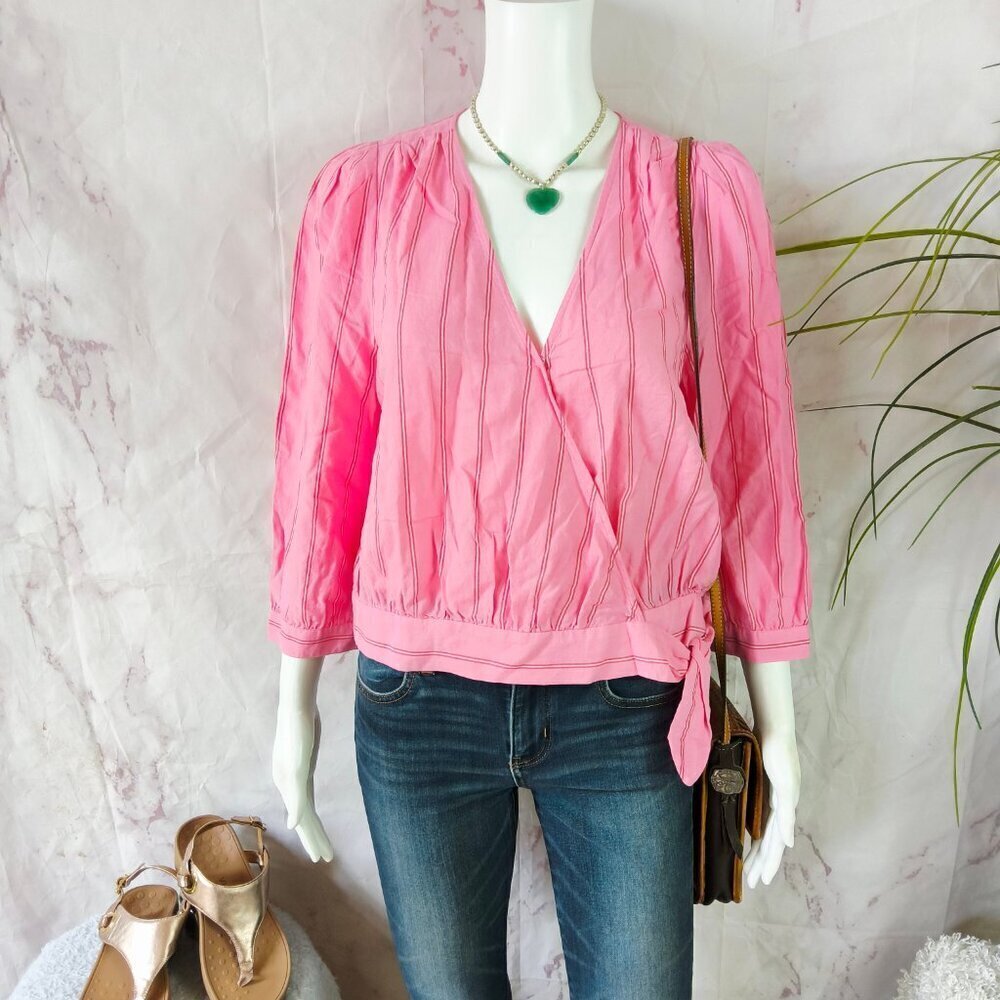 New Madewell side tie waist blouse